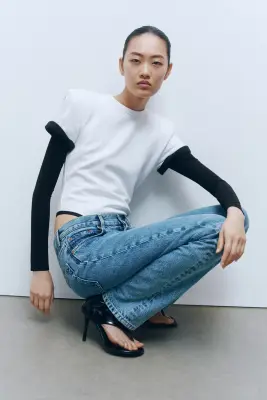 Jean à jambes droites - Bleu denim clair — photo 2