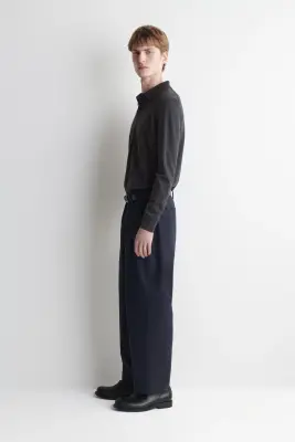 POLO SLIM EN LAINE MÉRINOS - GRIS ANTHRACITE CHINÉ — photo 2