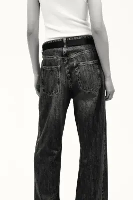 Wide High Jeans - Bleu denim — photo 2