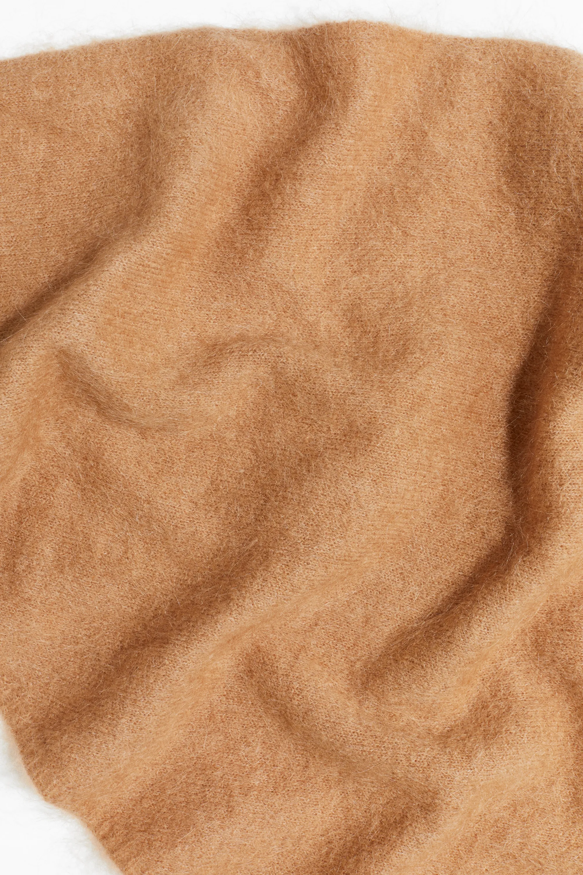 Foulard triangulaire en mohair mélangé - Beige foncé
