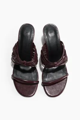 Sandales à talon compensé - Marron foncé — photo 3
