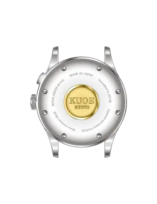 KUOE ROYAL SMITH 90-010 IVORY X VERTICAL BRUSHED DIAL / BOR BRACELET / MEDAILLON CASEBACK — photo 4