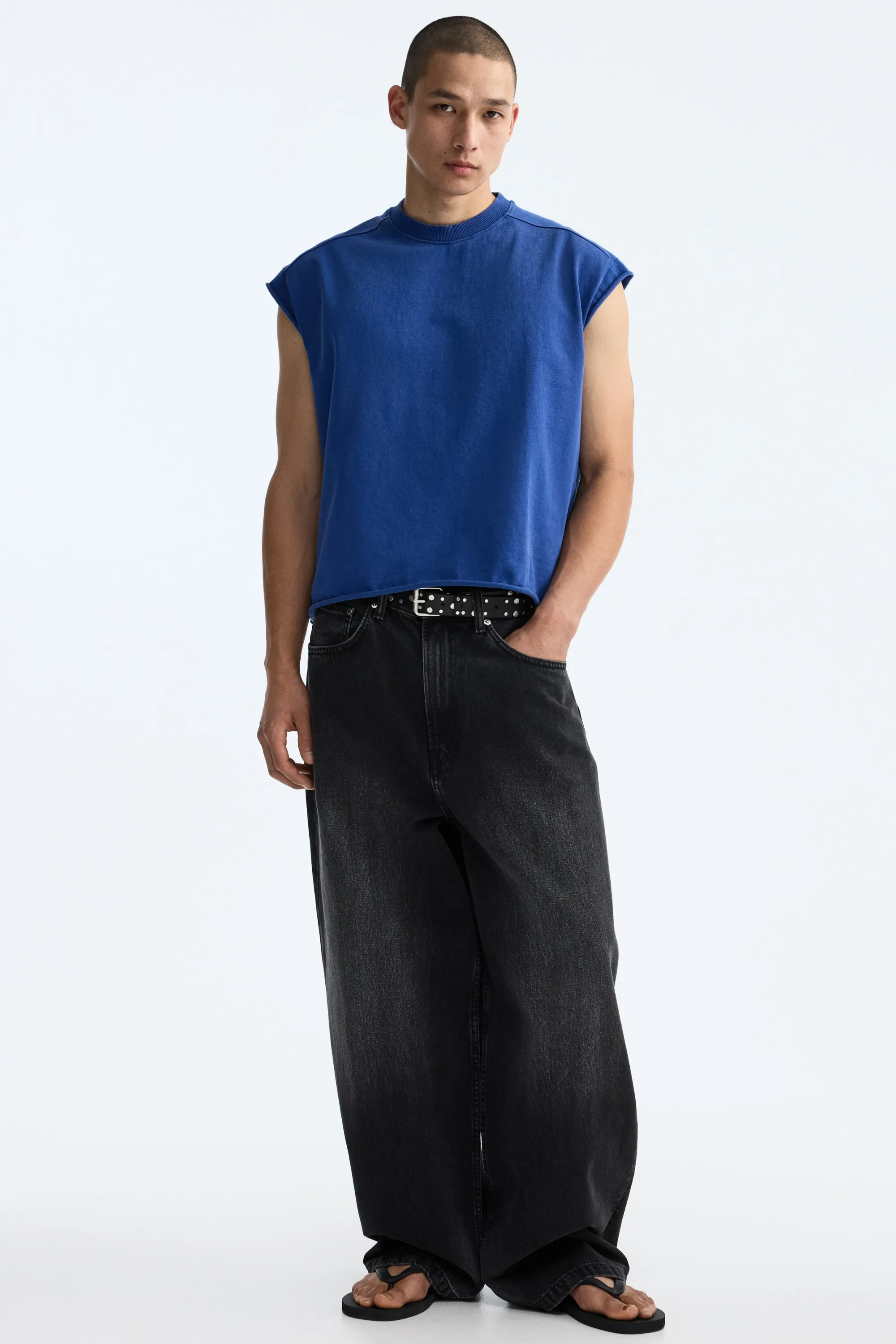 Débardeur boxy Oversized Fit - Bleu vif