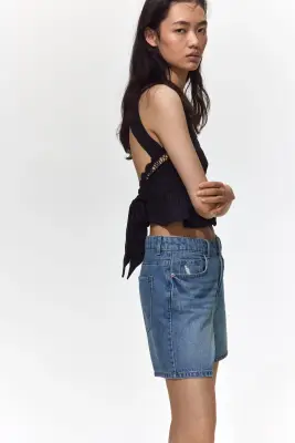 Short en denim - Bleu denim — photo 1
