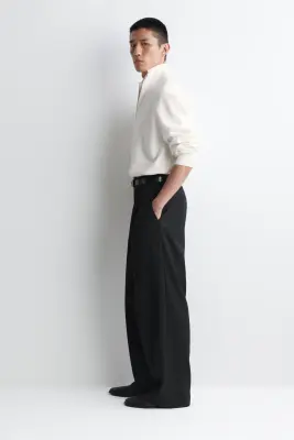 PULL DEMI-ZIPPÉ EN MAILLE DOUBLE FACE - BLANC — photo 3