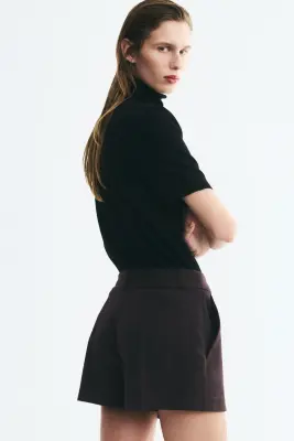 Jupe-short courte - Marron foncé — photo 3