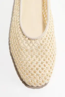 Ballerines tressées - Crème — photo 2