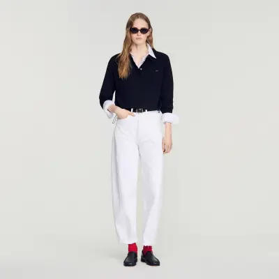 Polo en laine à logo