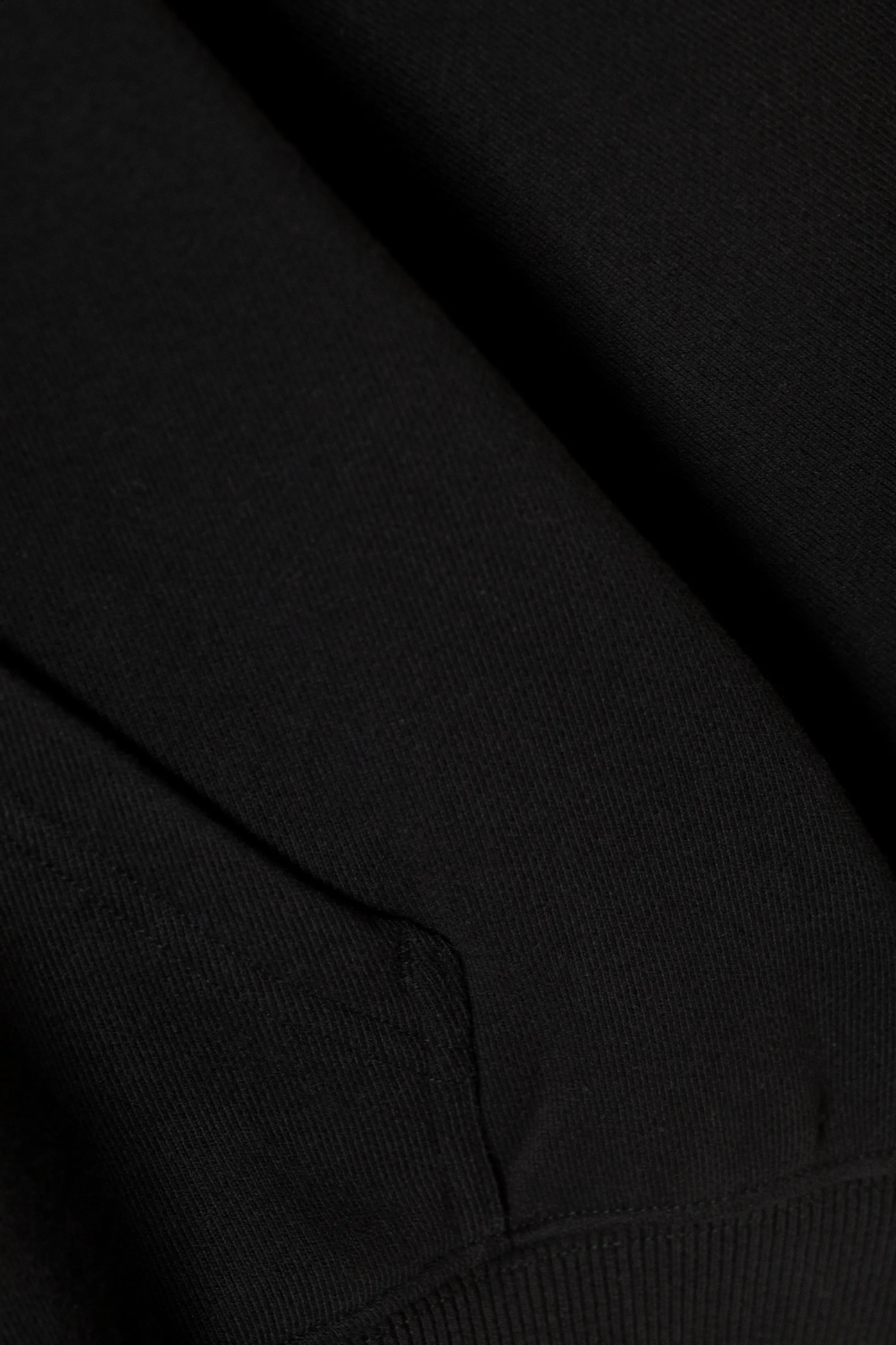 Sweat à capuche boxy en molleton de coton - Noir