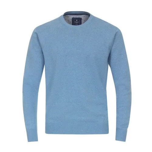 REDMOND PULL COL ROND COTON Bleu ciel