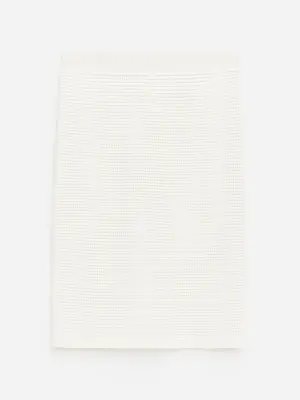 Jupe crayon en maille - Blanc — photo 4