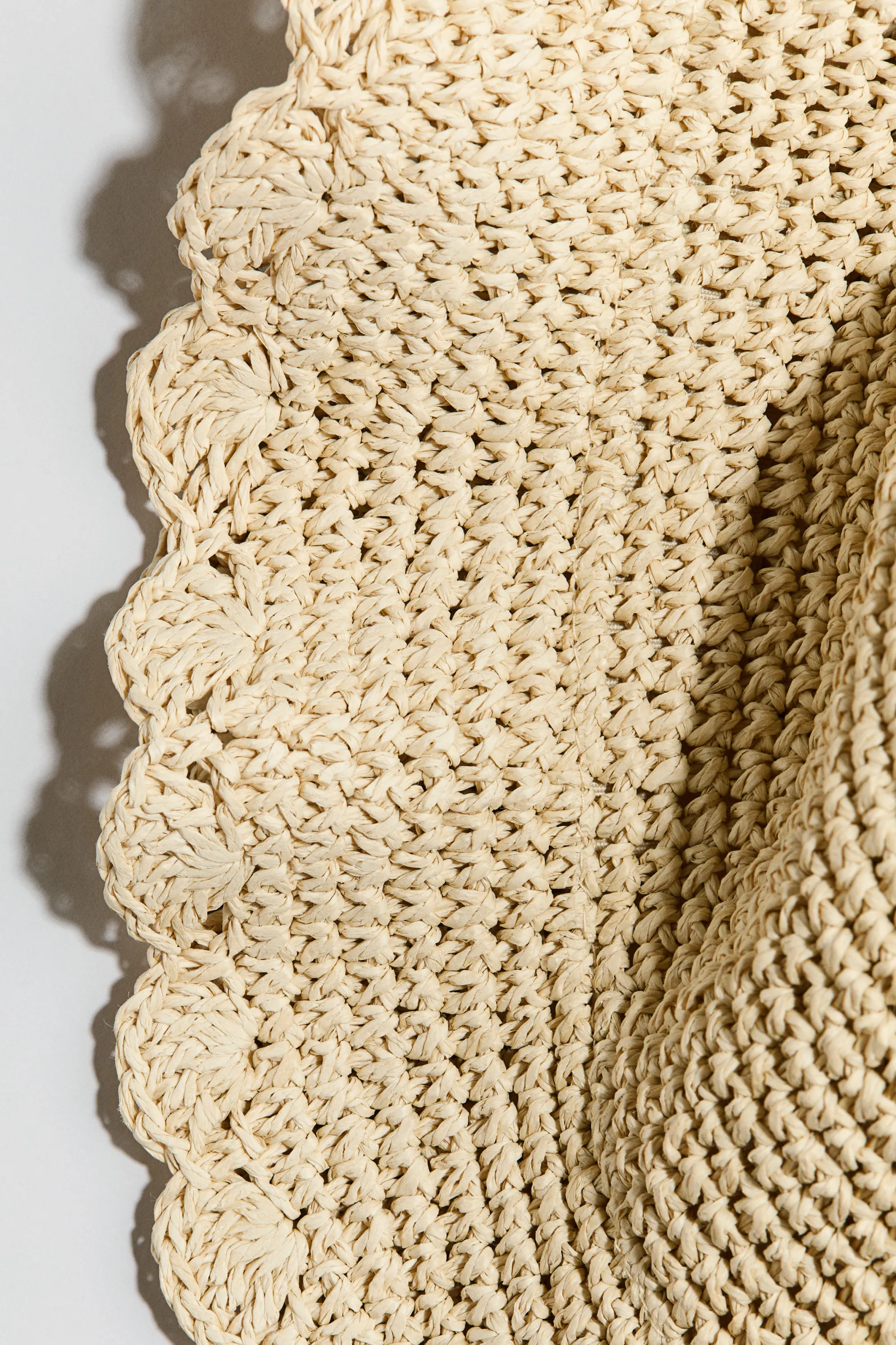 Chapeau de paille festonné - Beige