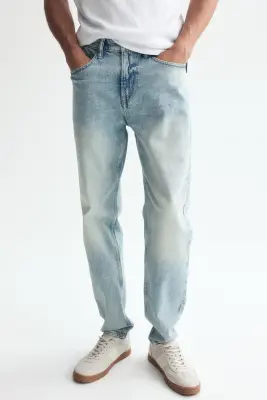 Tapered Jeans - Bleu denim clair — photo 2