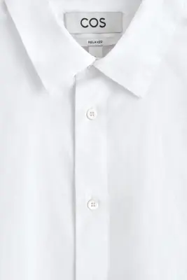 CHEMISE DÉCONTRACTÉE EN POPELINE DE COTON PIMA - BLANC — photo 4