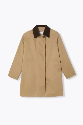 Trench à col velours Femme