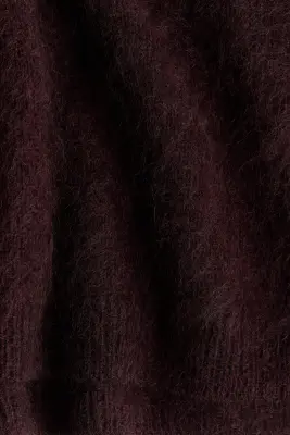 Pull sans manches en laine avec col cheminée - Marron foncé — photo 4