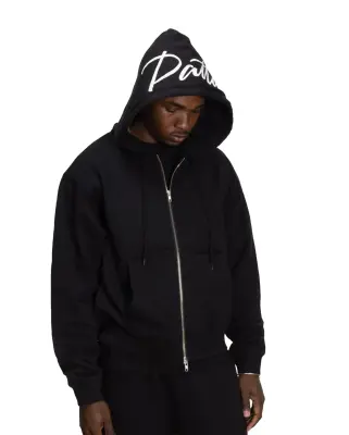 Embro Classic Zip Up Hooded Sweater Black — photo 2