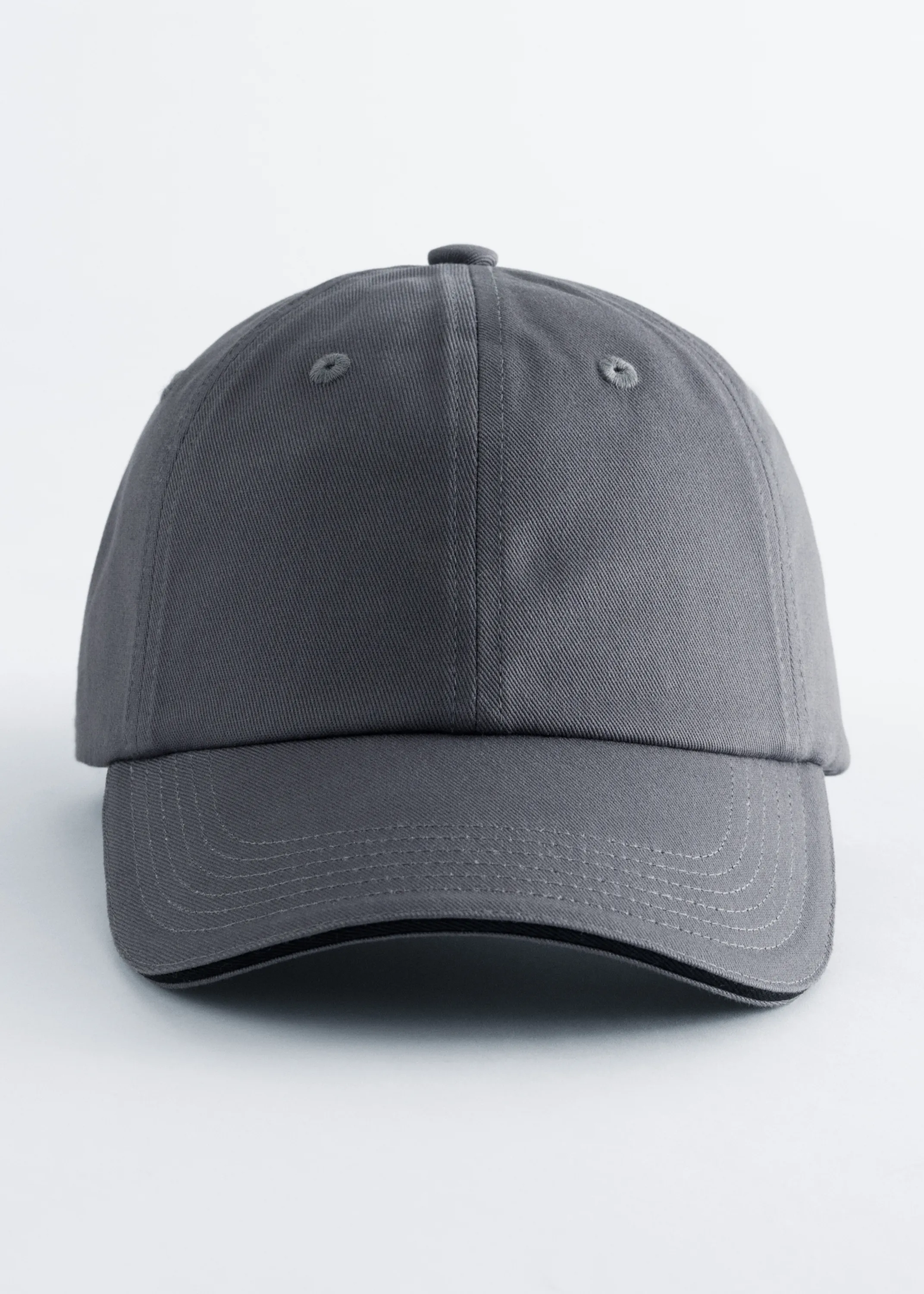 Casquette en sergé de coton - Gris foncé