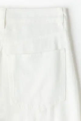 Pantalon en lin mélangé - Blanc — photo 3