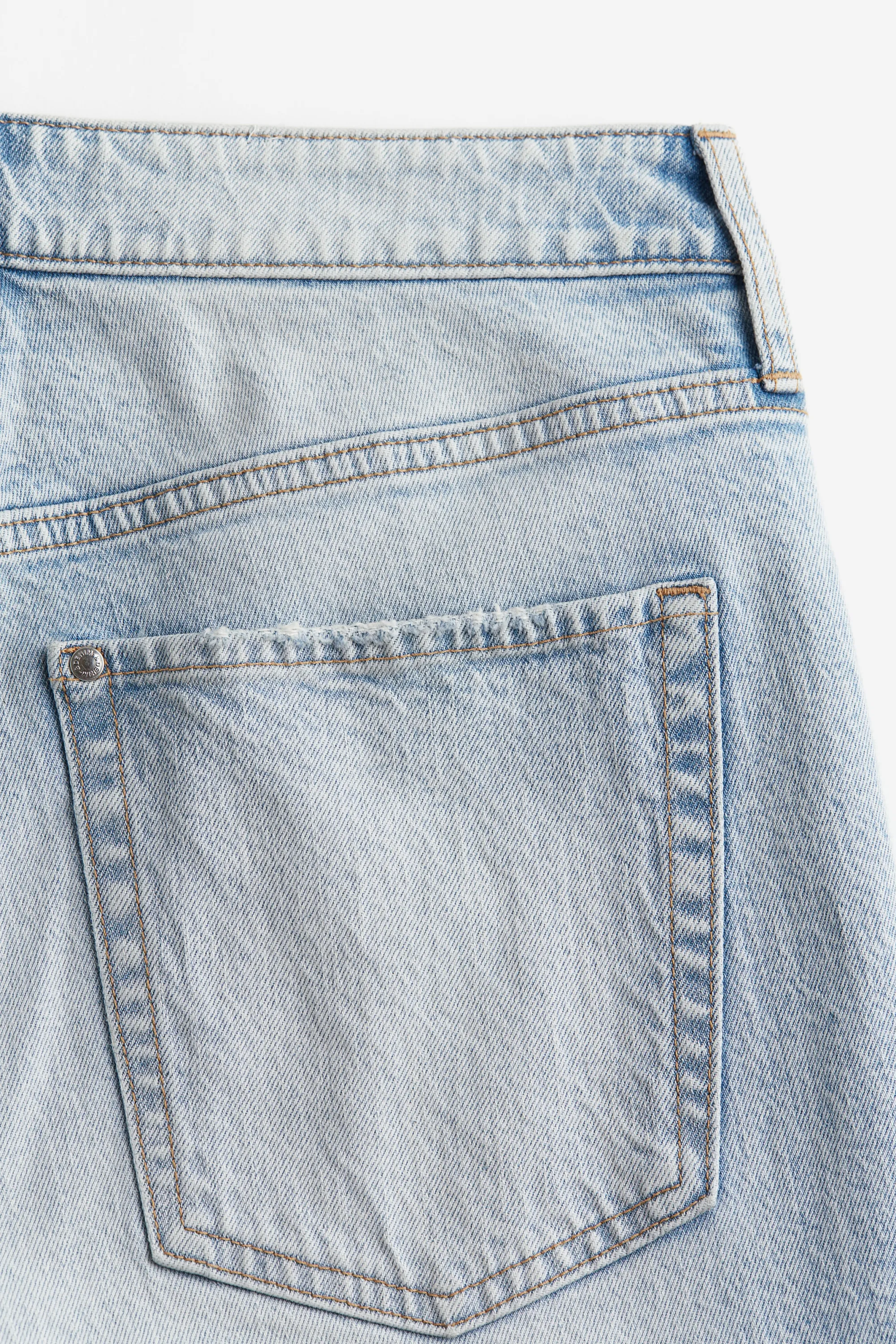 Slim Straight High Jeans - Bleu denim pâle