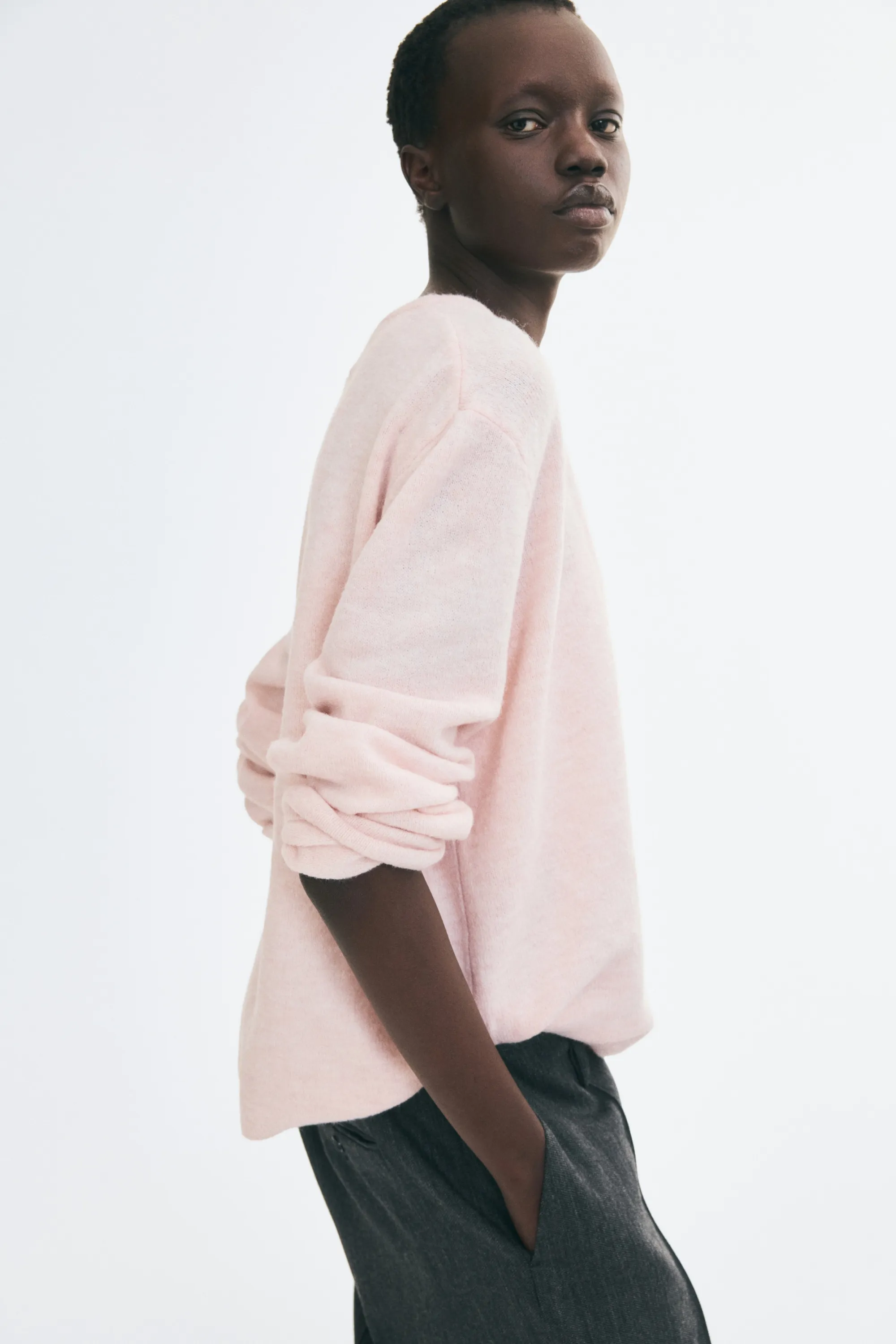 Gilet loose - Rose ancien clair