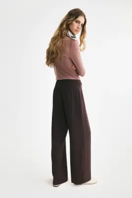 Pantalon chic - Marron foncé — photo 3