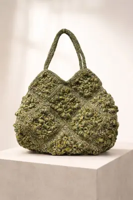 Grand Sac Fleurs de Raphia — photo 3