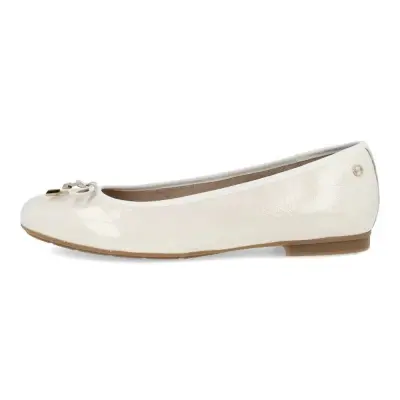 Ballerines Tamaris 8-52102-42 Blanc Cassé - Cuir Élastique Cérémonie Grande Pointure Femme — photo 2
