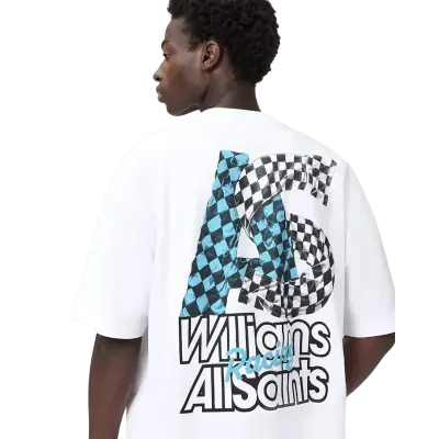 Williams X AllSaints Pole Crew Neck T-Shirt Ashen White — photo 3