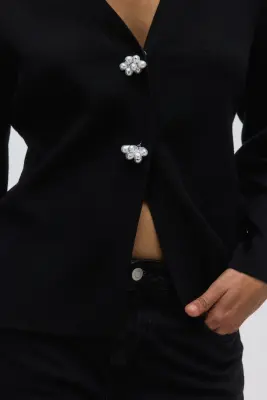 Gilet en maille - Noir — photo 1