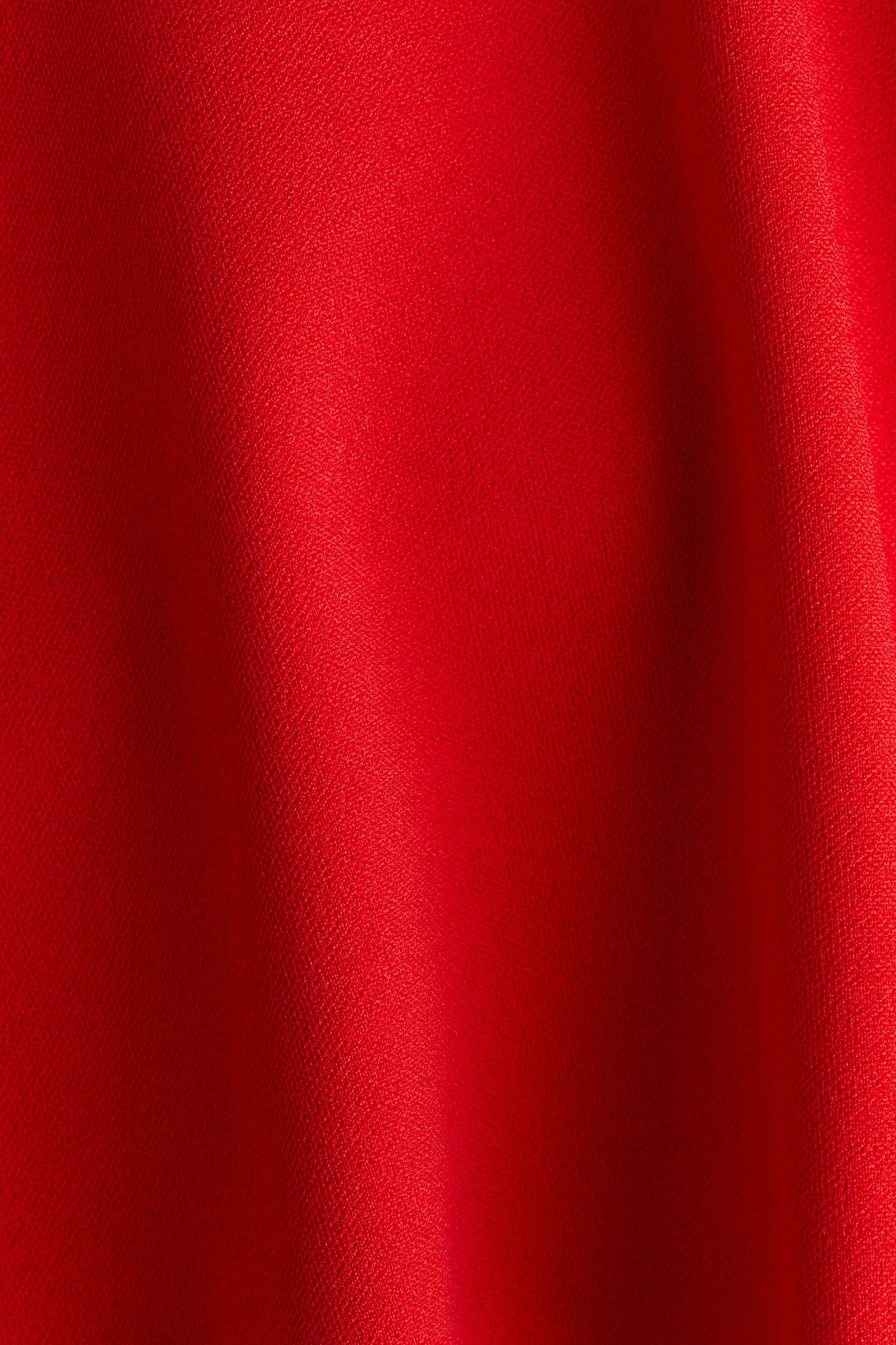 Top bandeau volanté en interlock - Rouge vif