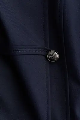 Veste en twill à fermeture croisée - Bleu marine — photo 5