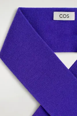 FOULARD EN LAINE MÉRINOS - VIOLET — photo 2