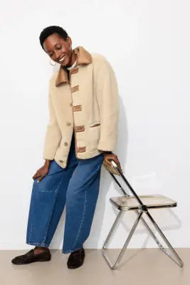 Manteau en moumoute réversible — photo 5
