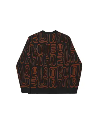 Abstract Crewneck Knit Black Brown — photo 3