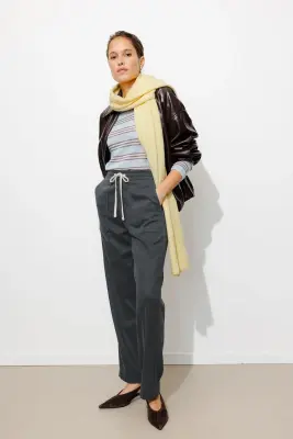 Pantalon jogpant en toile — photo 2