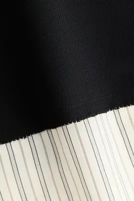 Robe bandeau à effet superposé - Noir/ivoire — photo 4