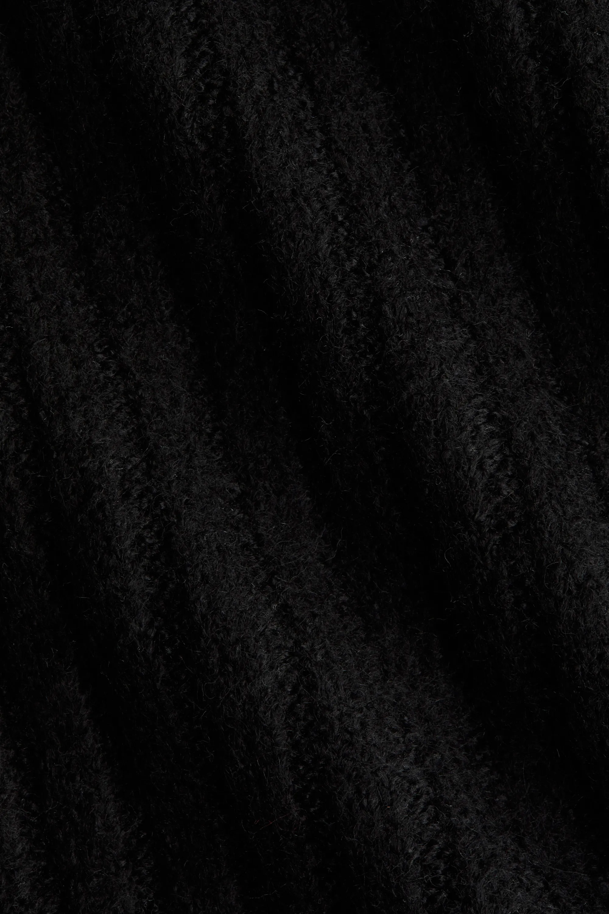 Robe en maille côtelée - Noir