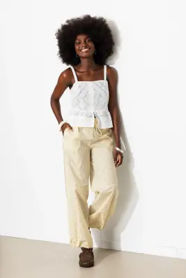 Pantalon parachute fleuri — photo 5