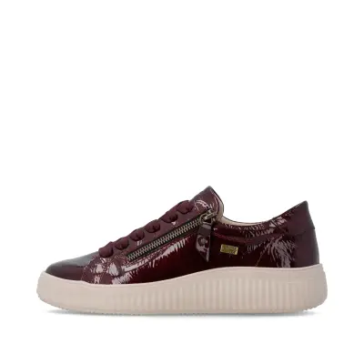 Baskets Remonte D3E07-35 Bordeaux - Vernis Imperméable remonteTEX Grande Pointure Femme — photo 2