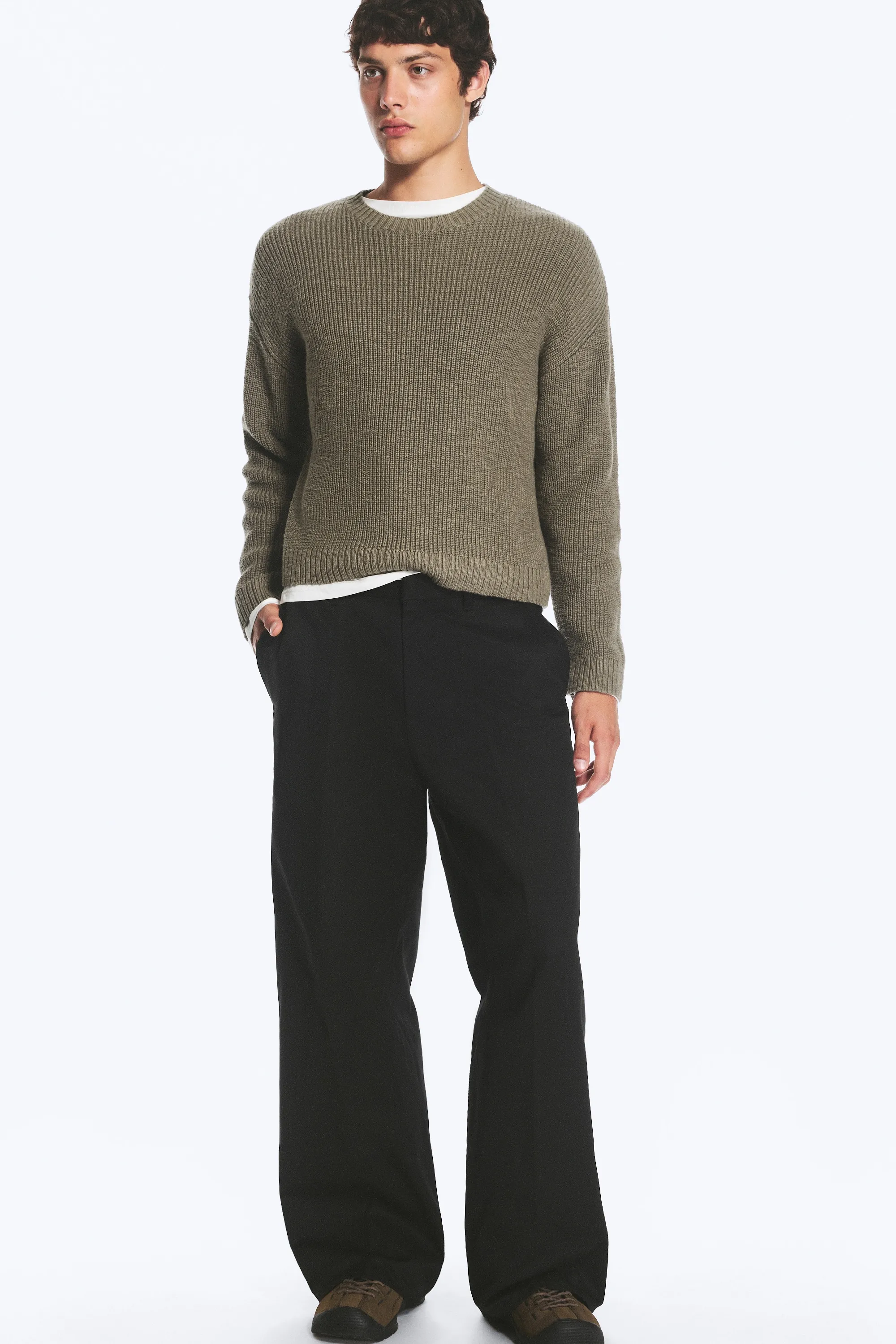 Pantalon chino Emil coupe ample - Noir
