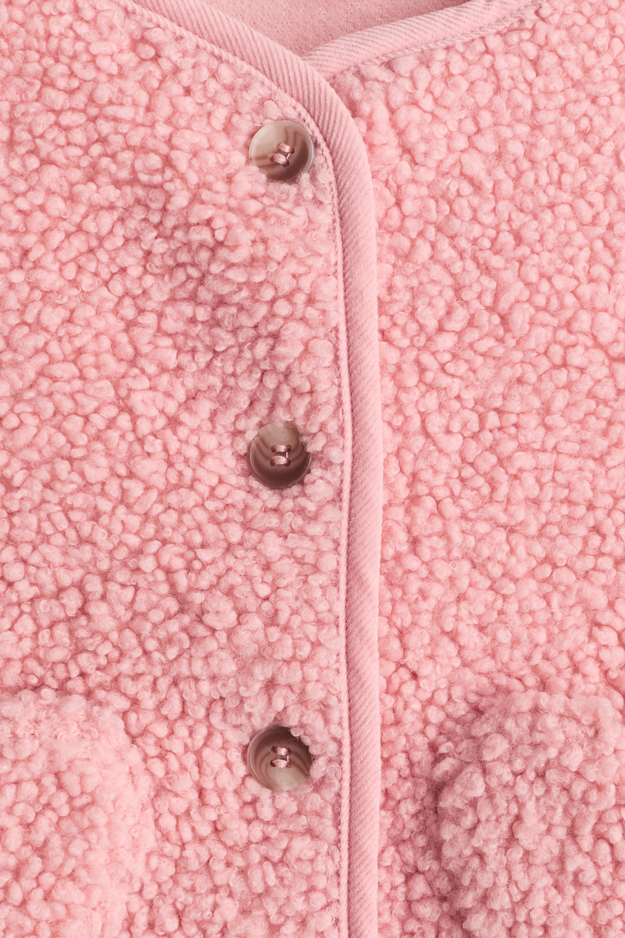 Gilet sans manches en tissu Teddy bear - Rose ancien/cœurs