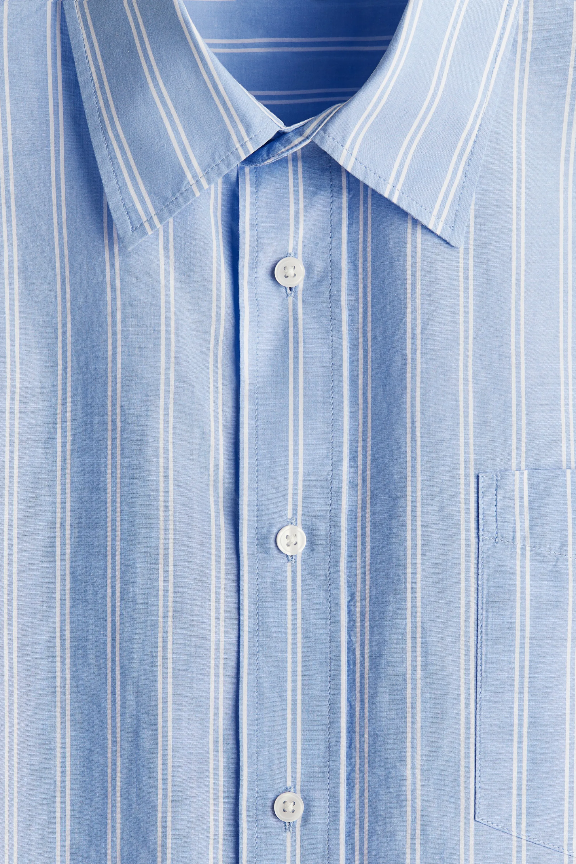 Chemise Regular Fit en popeline - Bleu clair/rayé