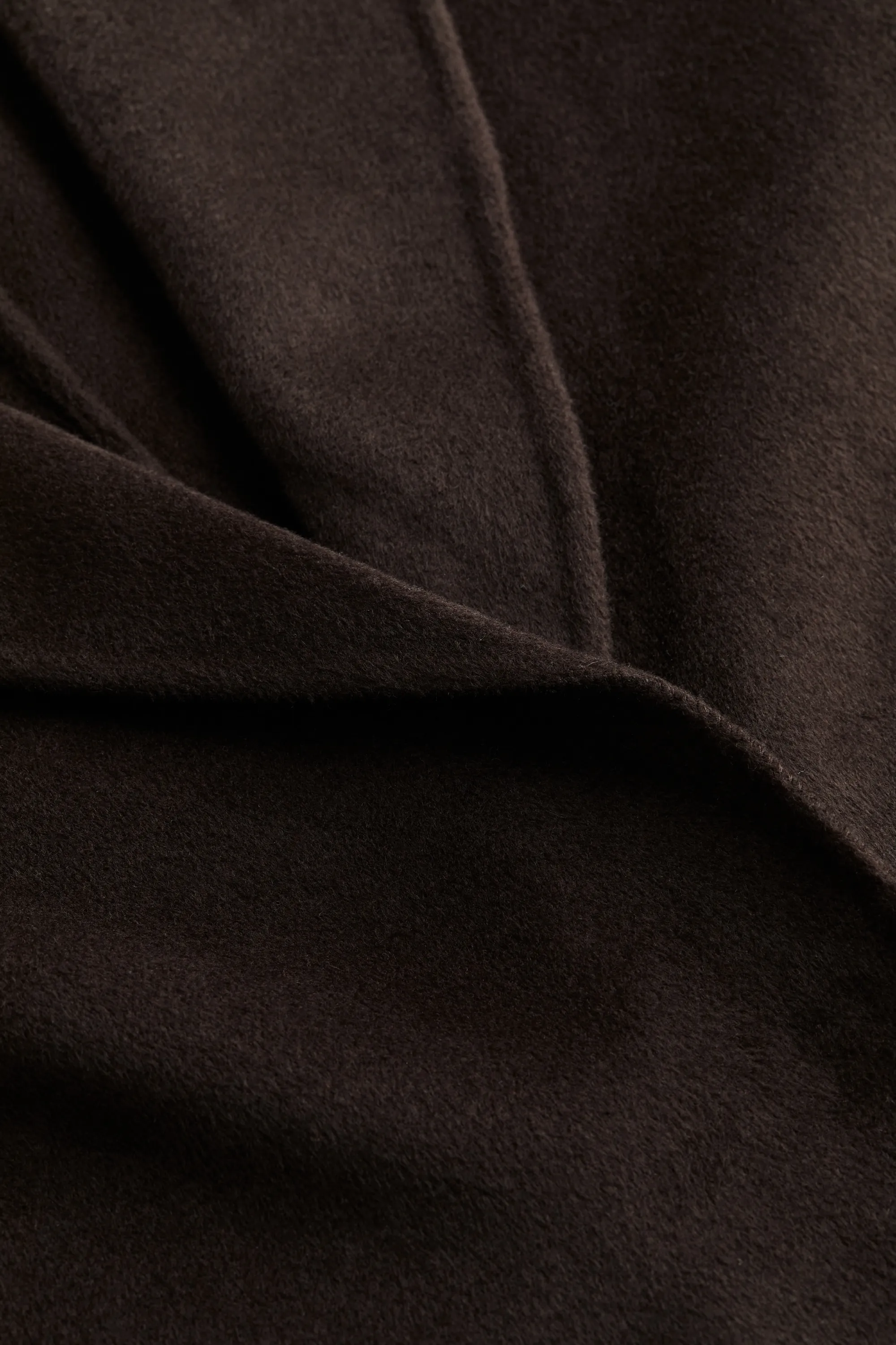 Manteau en laine mélangée - Marron foncé