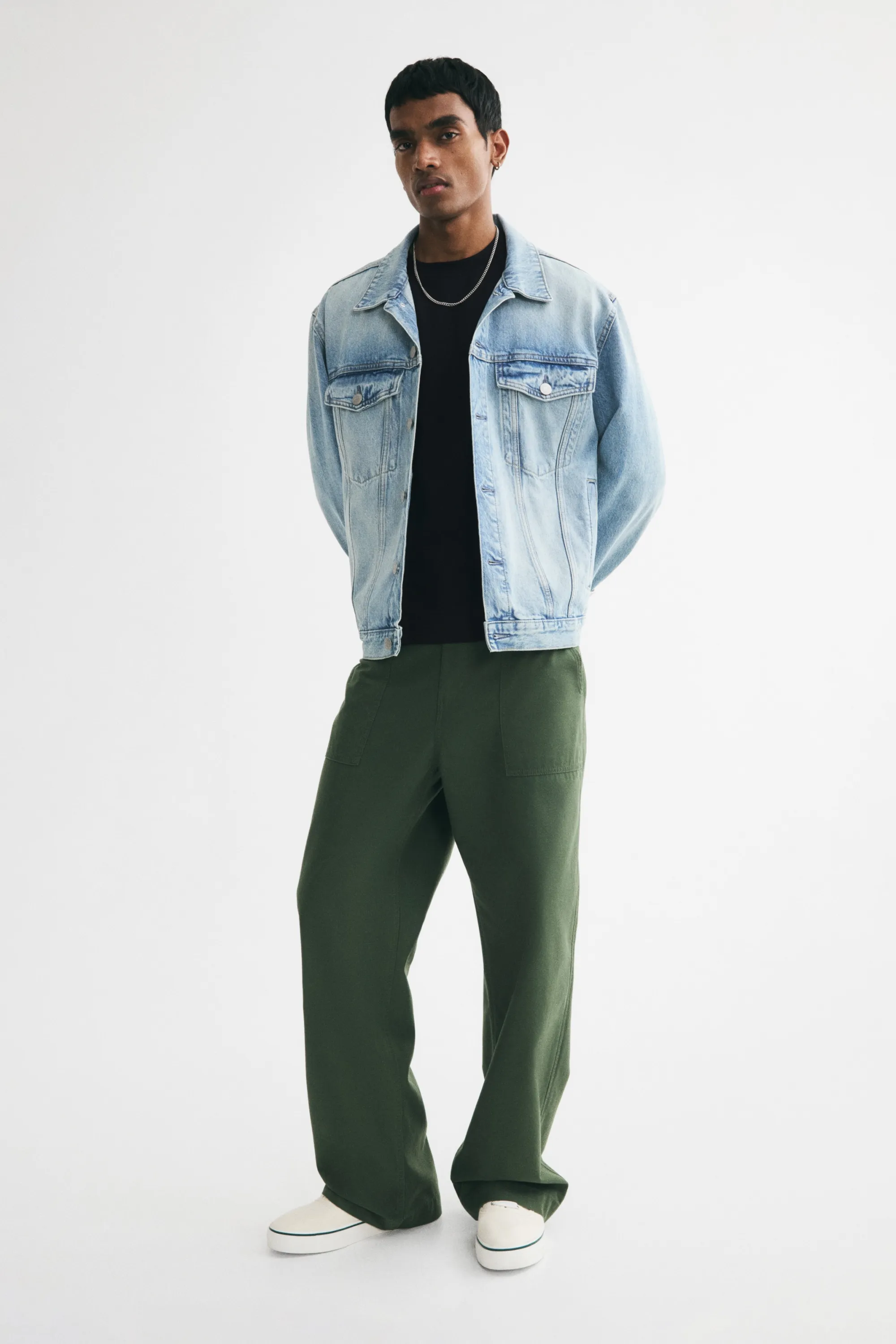T-shirt boxy Relaxed Fit en coton - Noir