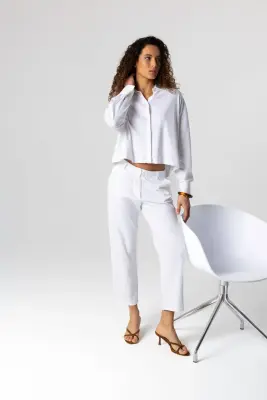 Chemise Blanche Manches Longues en Coton Supima — photo 2