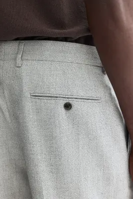 Pantalon chic Regular Fit - Gris clair — photo 4