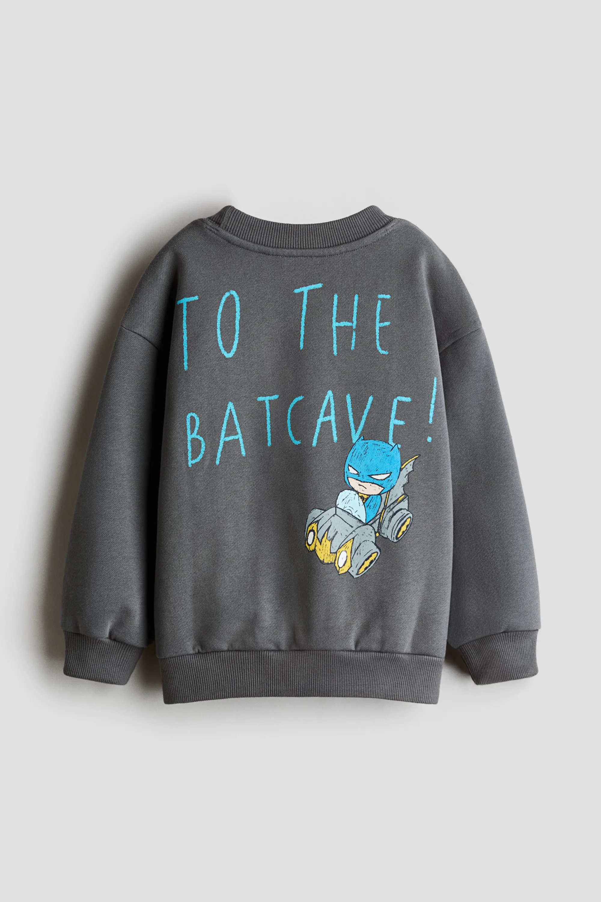 Sweat imprimé à l'intérieur brossé - Gris foncé/Batman