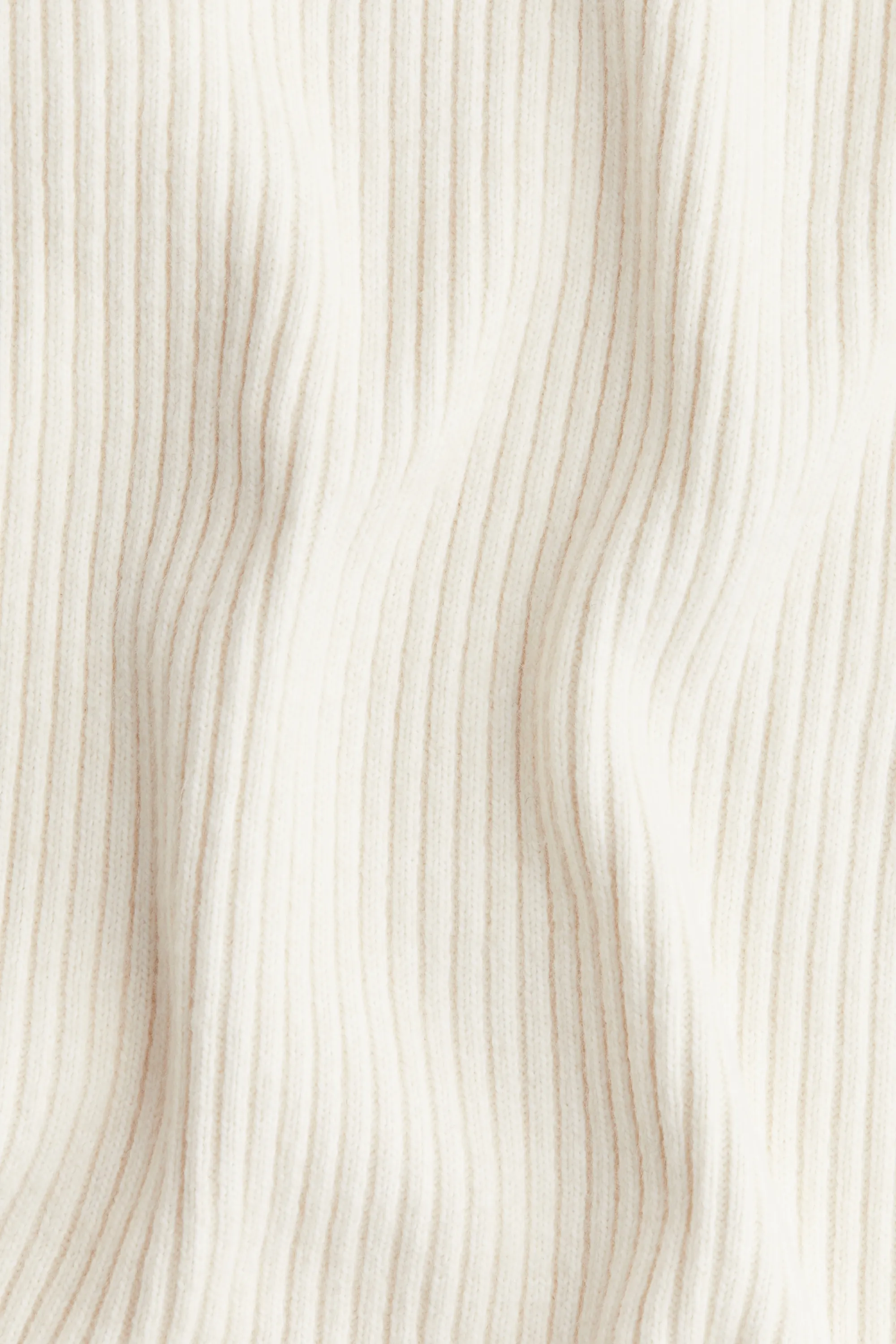 Scoop-neck rib-knit dress - Blanc