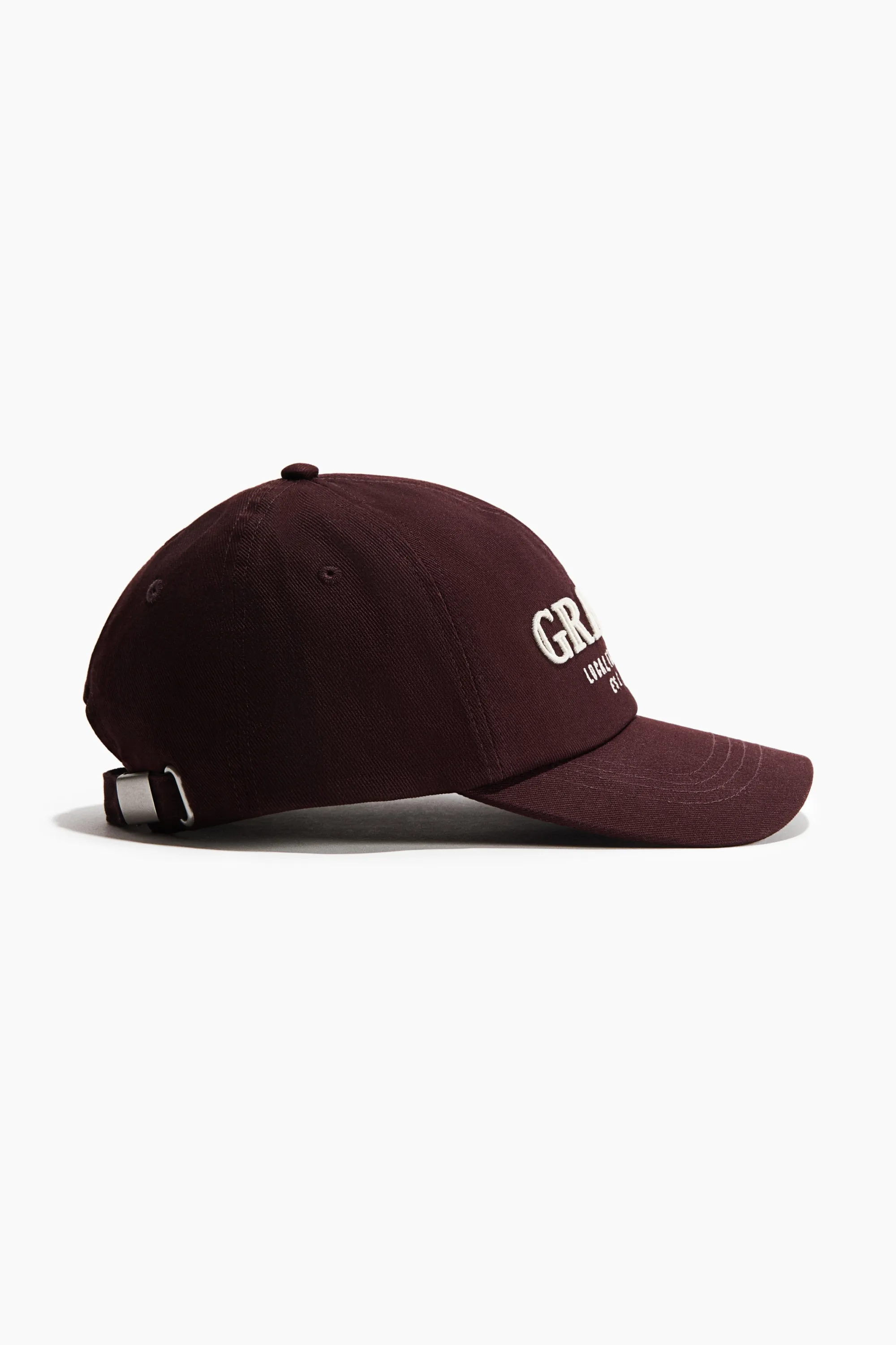 Casquette en twill de coton avec motif - Violet prune foncé/Grand